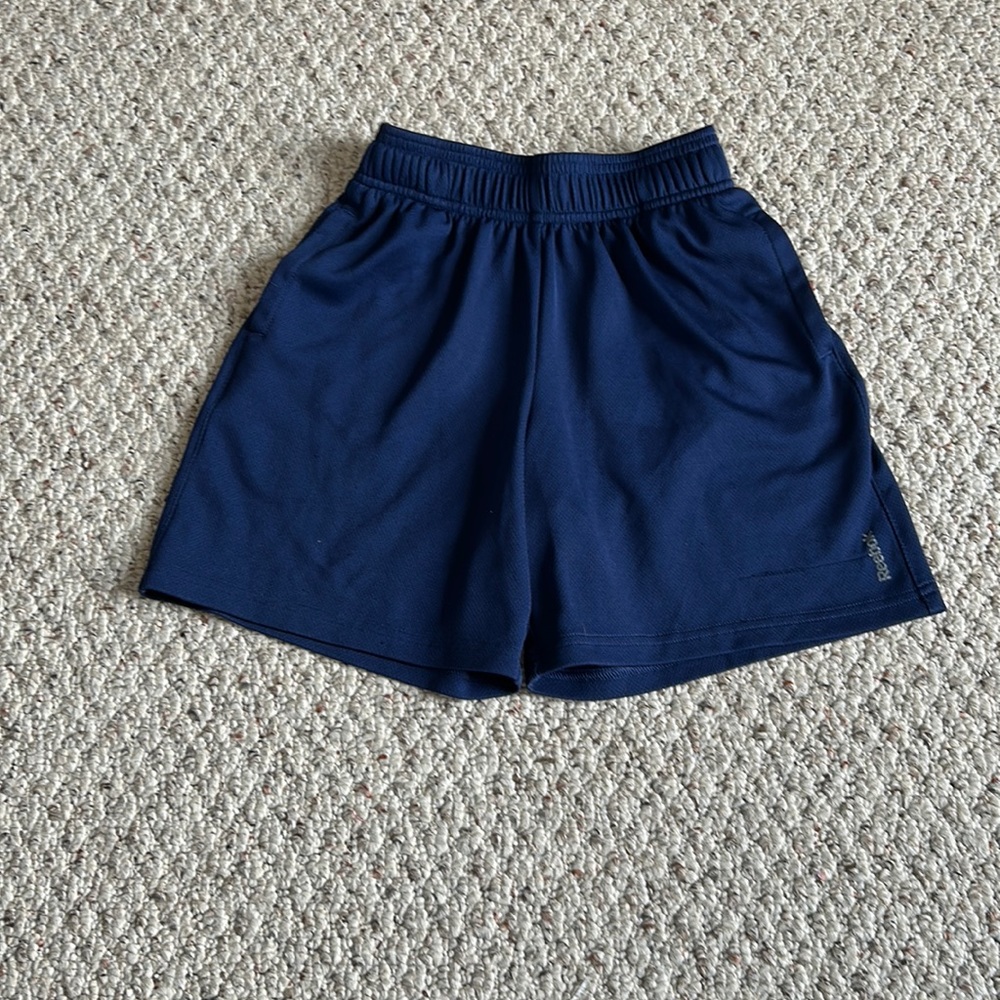 REEBOK-navy blue women’s basketball shorts